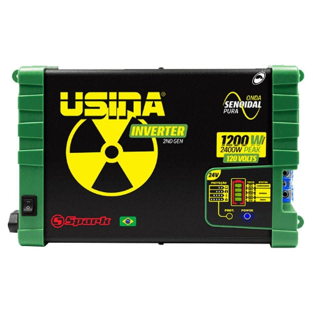 Inversor Tensão Senoidal Usina Inverter 1200W 24Vdc 120Vac