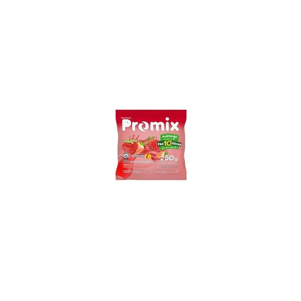 Refresco Pó Promix Caixa Com 10 Unidades De 250G - Morango