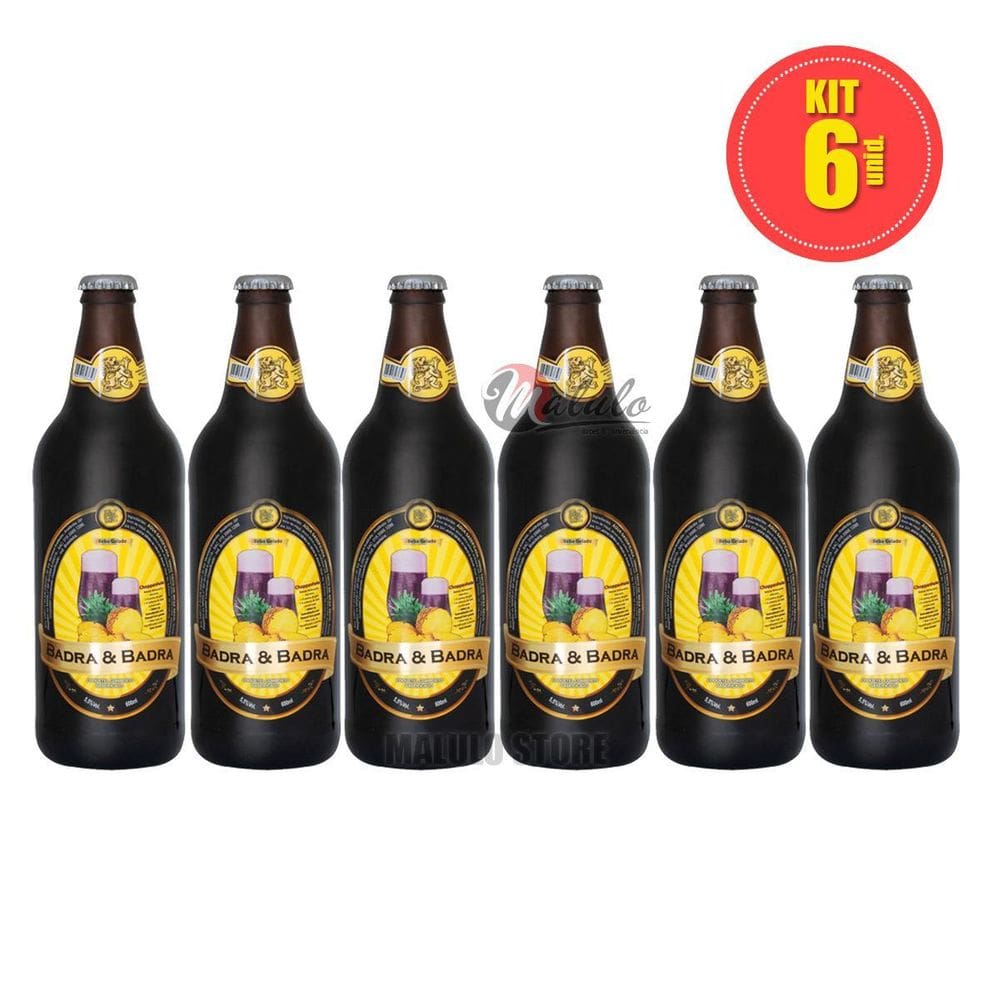 Kit 6 Unidades Chopp de Vinho Badra Abacaxi 600ml