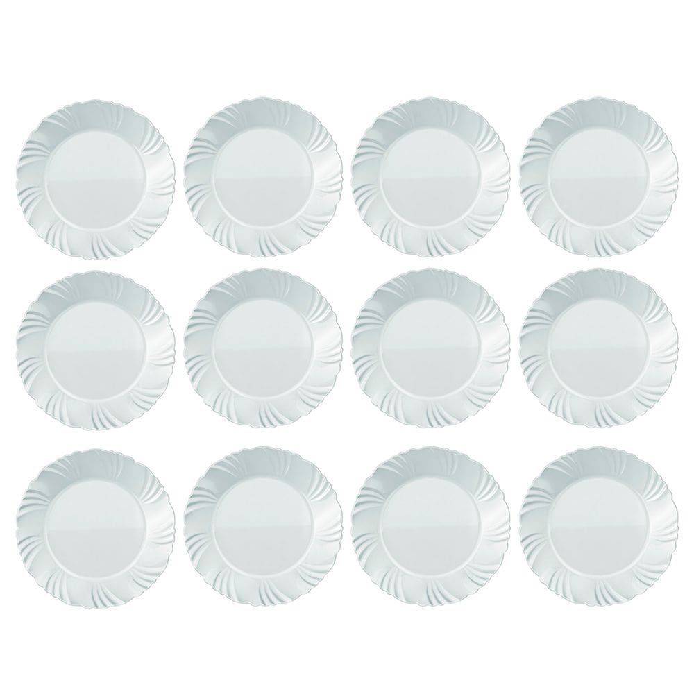 Prato de Sobremesa Duralex Opaline Pétala 19,5 cm 24 Unidades - Nadir