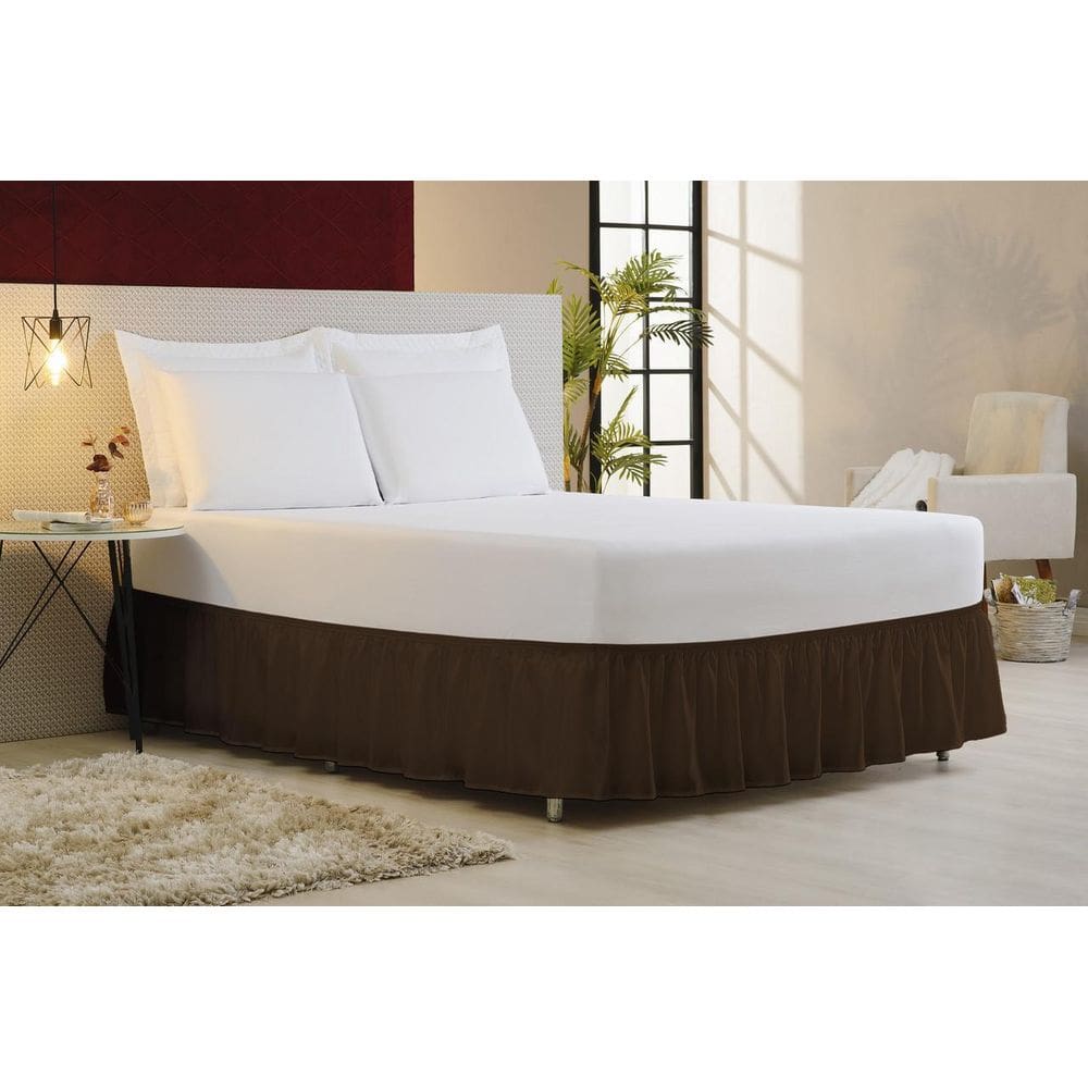 Saia P Cama Box Casal Padrão Elástico Ajustável - Tabaco