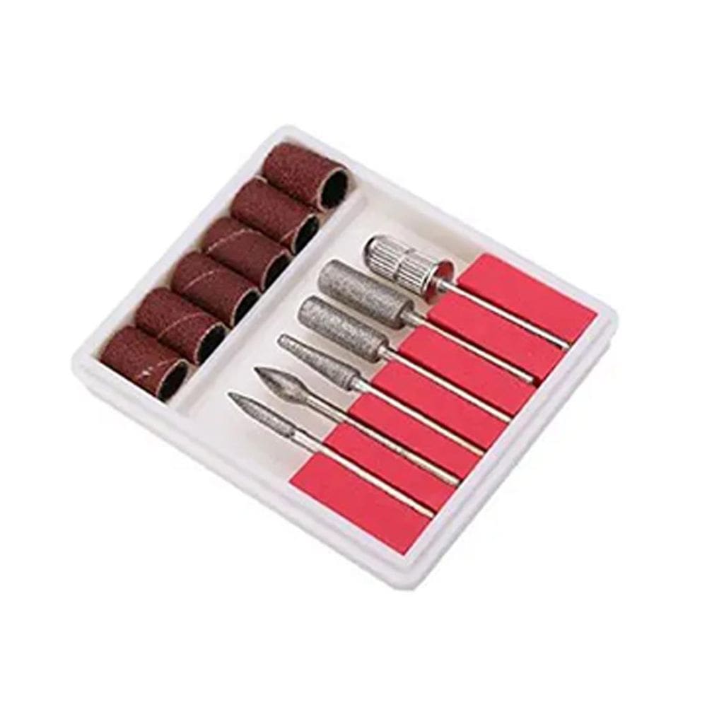 Kit de Lixas e Brocas para Manicure DF2426 - 12 Peças