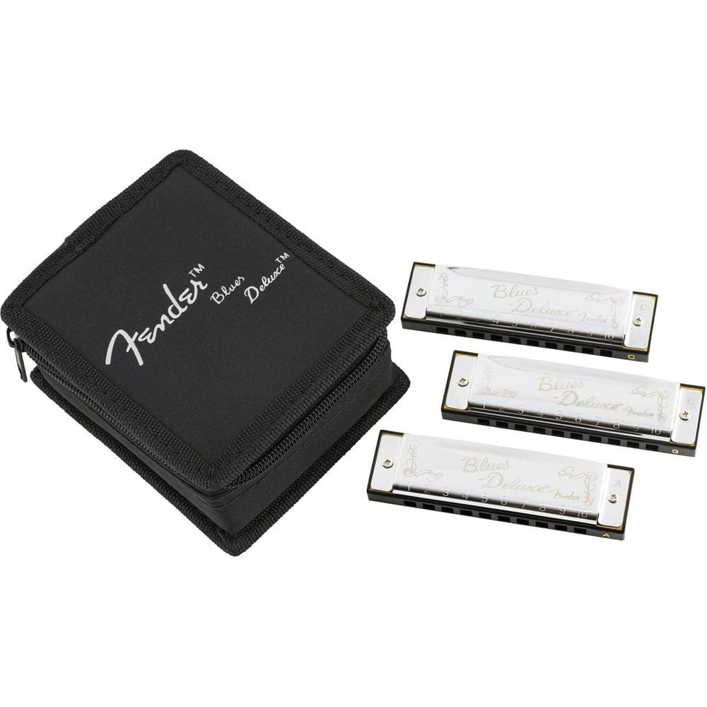 Kit Gaita Fender Blues Deluxe Harmonica 3-Pack C G A