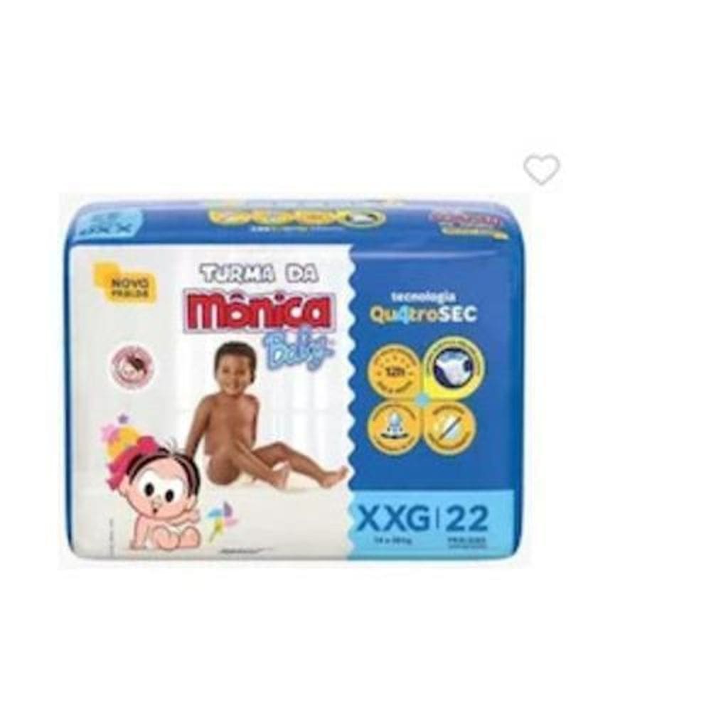 Fralda Descartável Turma Da Mônica Baby Xxg Com 22 Un
