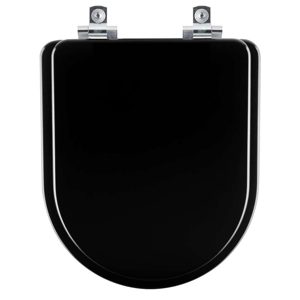 Assento Sanitário com Amortecedor Oxford Ébano (Preto) para vaso Deca
