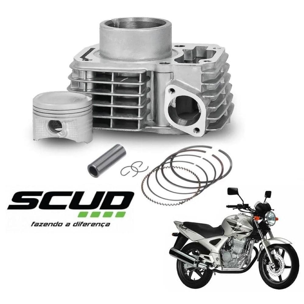 Kit Cilindro Pistão Scud Cbx 250 Twister Xr 250 Tornado