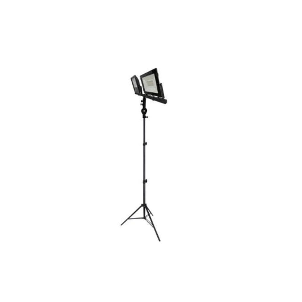 Tripé Reclinável Suporte Com 2 Holofotes Refletor 50W Led