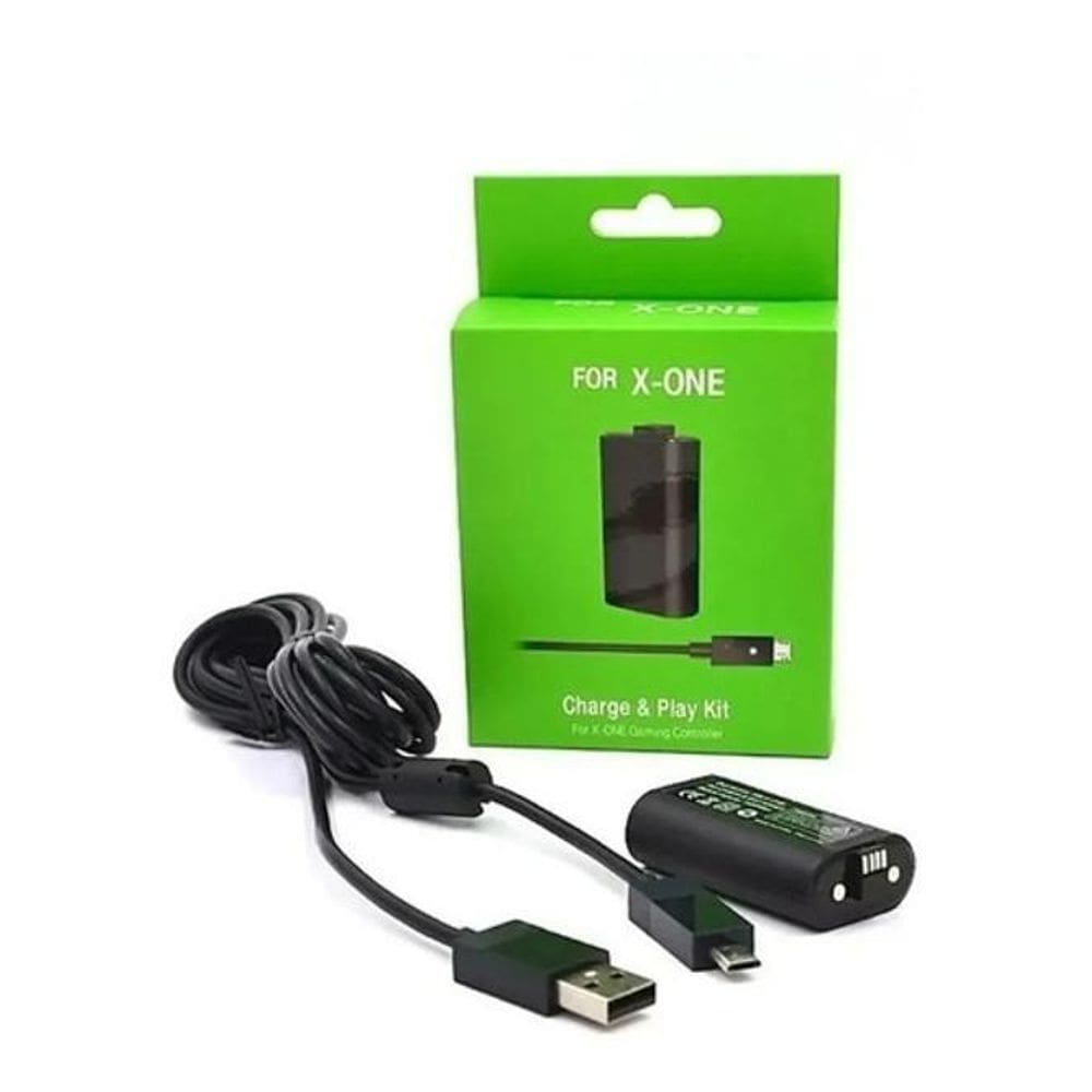 Charge And Play Para Xbox One Bateria Para Controle + Cabo Usb