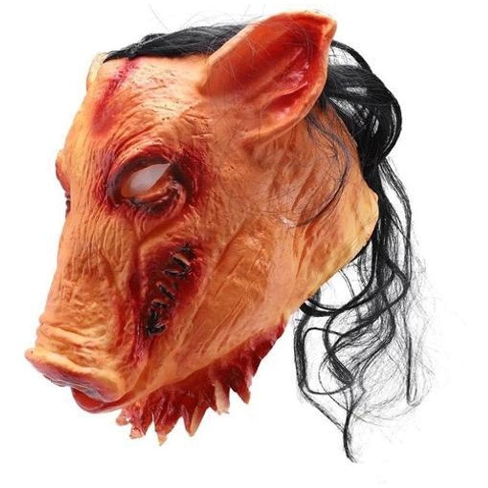 Mascara Látex Porco Jigsaw Halloween Festa
