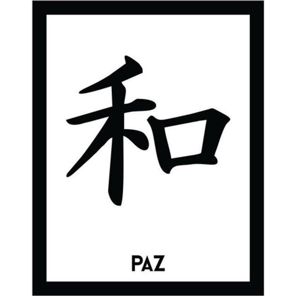 Kit 5 Placas Sinalização - Kanji Paz