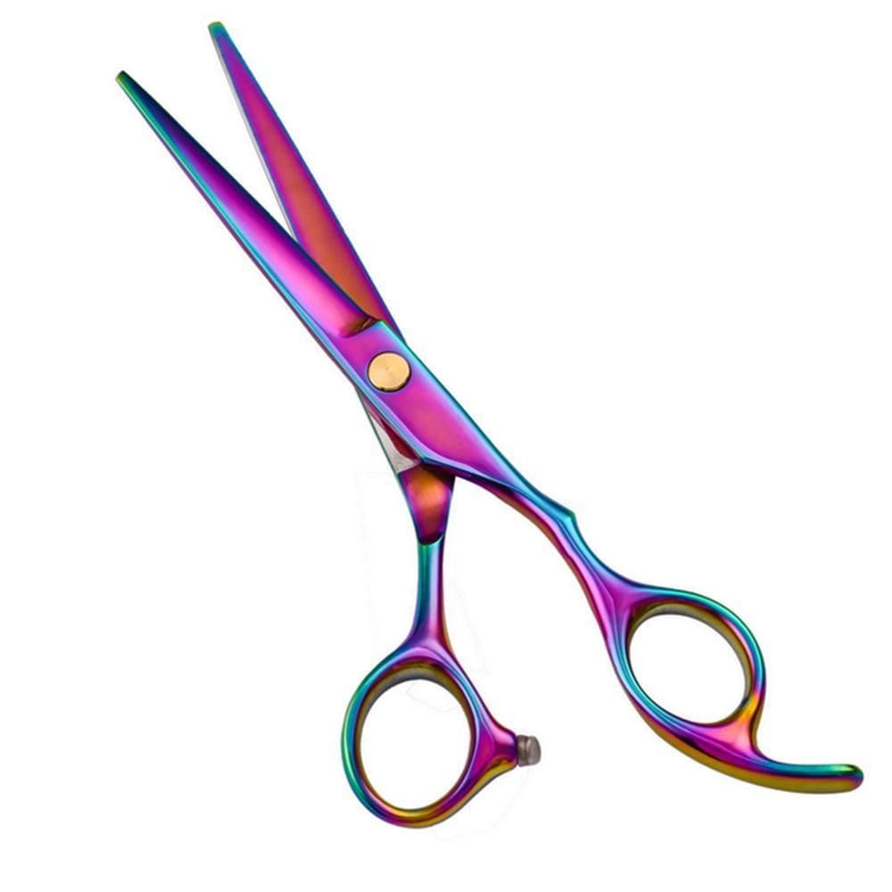 Tesoura De Corte Cabeleireiro Barbeiro 6 P Fio Navalha Color