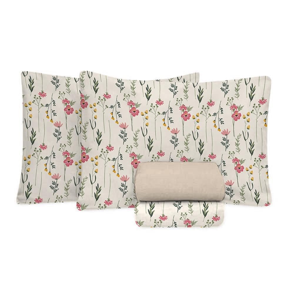 Jogo De Cama King Size 130 Fios Fiori - Rebeca 7629