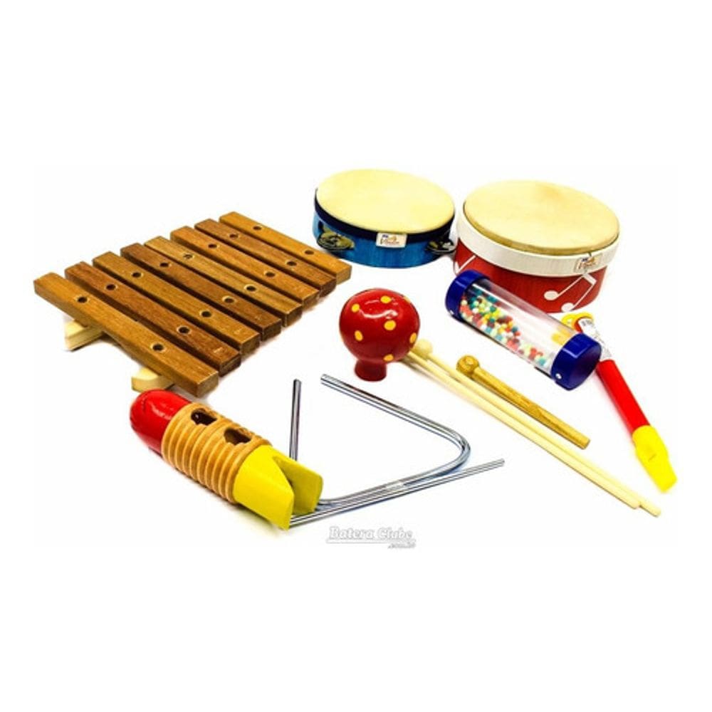 Bandinha Rítmica Kit 8 Peças Instrumentos Jog Vibratom P366