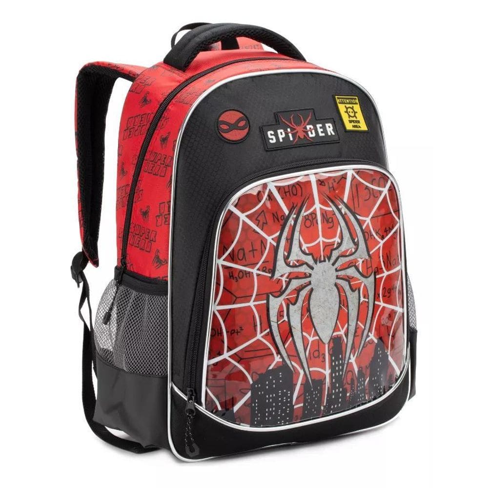 Mochila Escolar Homem-Aranha | Denlex | 41x31x14 cm