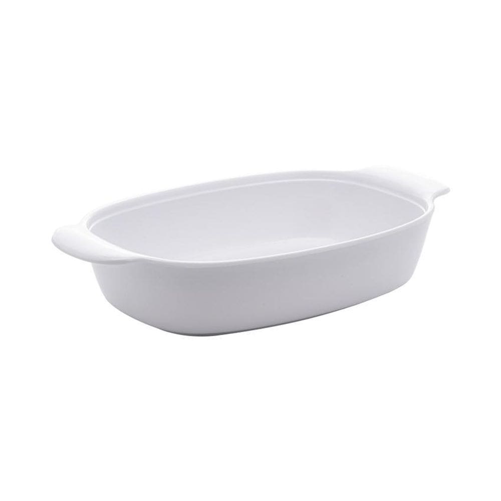 Travessa Oval De Melamina Milão Branca 32X18X6Cm 2828 Lyor