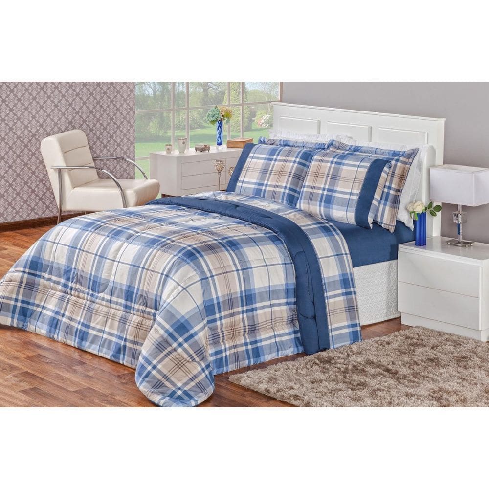 Coberdron King Size Naturale Edredom Dupla Face Luxuoso 200