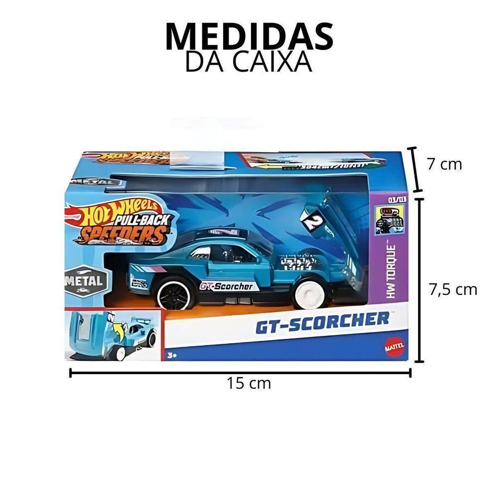 Carrinho Hot Wheels Gt-Scorcher Pull-Back Speeders | Extra
