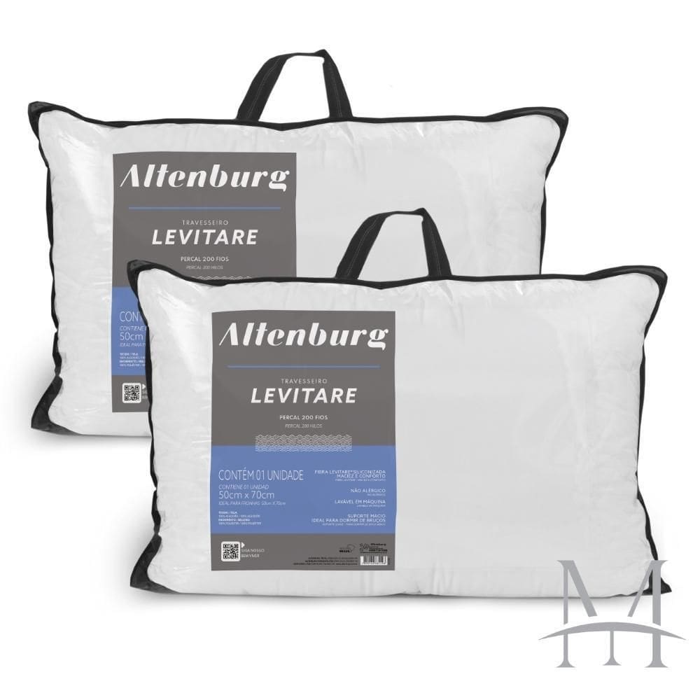 Kit 02 Travesseiro Altenburg Levitare 200 Fios Suporte Macio