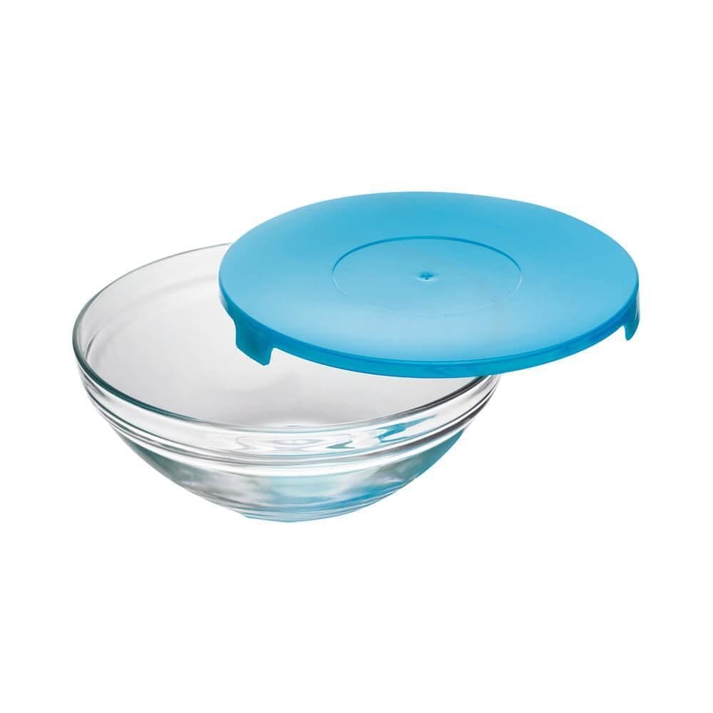 Pote de Vidro com Tampa Azul 160ml 1 peça - Casambiente