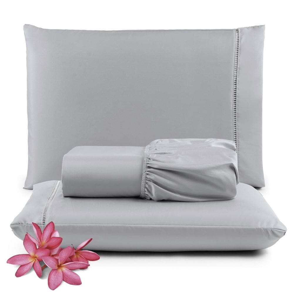 Jogo Lençol Casal 3 Peças Ponto Palito 400 Fios Micropercal