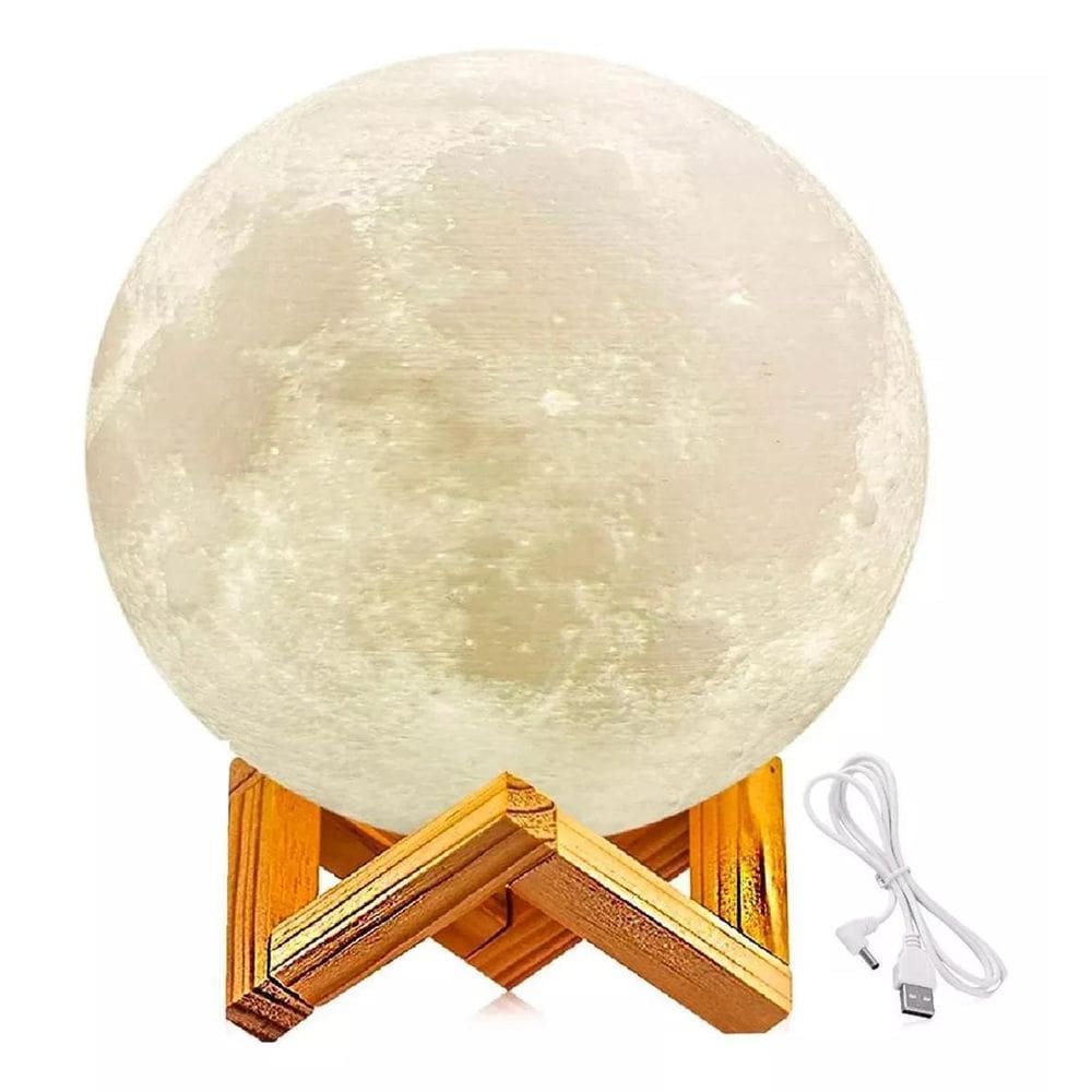 Luminária Abajur E Umidificador E Aromatizador Lua Cheia 3D