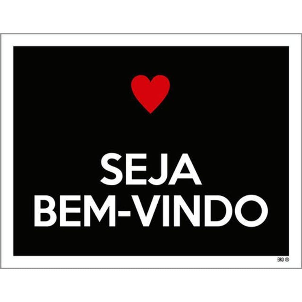 Kit 10 Placas Seja Bem Vindo Coração