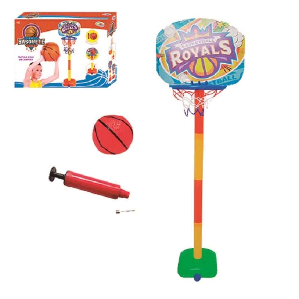 Basquete Royals Com Pedestal Bola E Bomba Na Caixa 1,10m