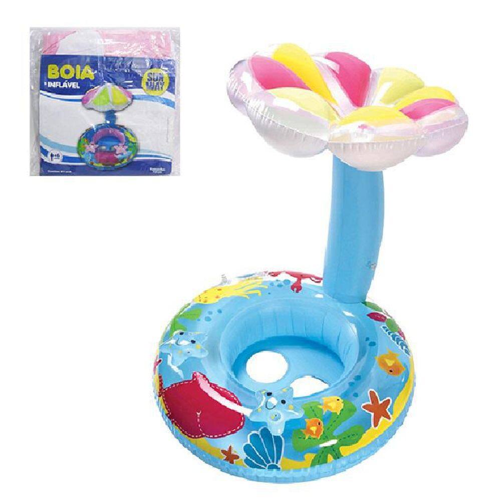 Boia Inflável Com Fralda E Cobertura Cogumelo 75Cm