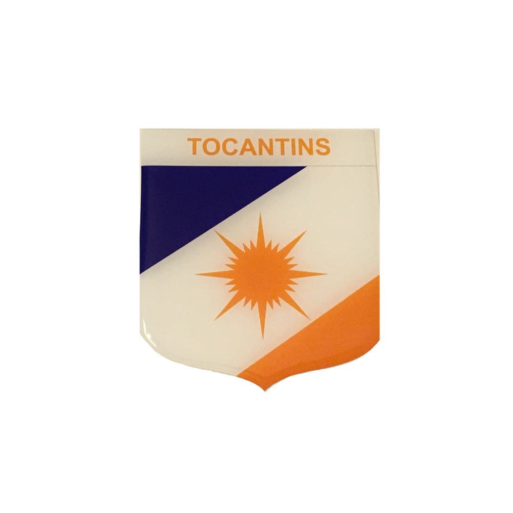 Adesivo Resinado Em Escudo Da Bandeira Do Tocantins