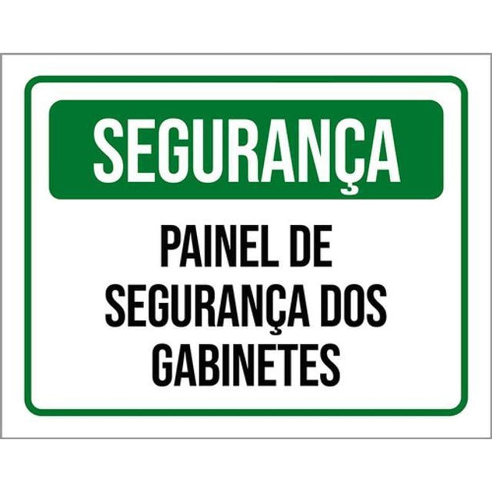 Kit 5 Placas De Segurança Painel De Segurança Dos Gabinetes
