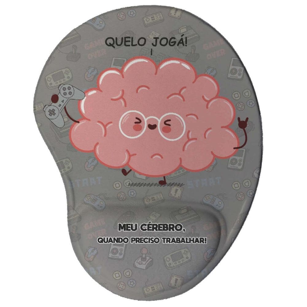 Mouse Pad Ergonômico Quero Jogar Presente Criativo Geek