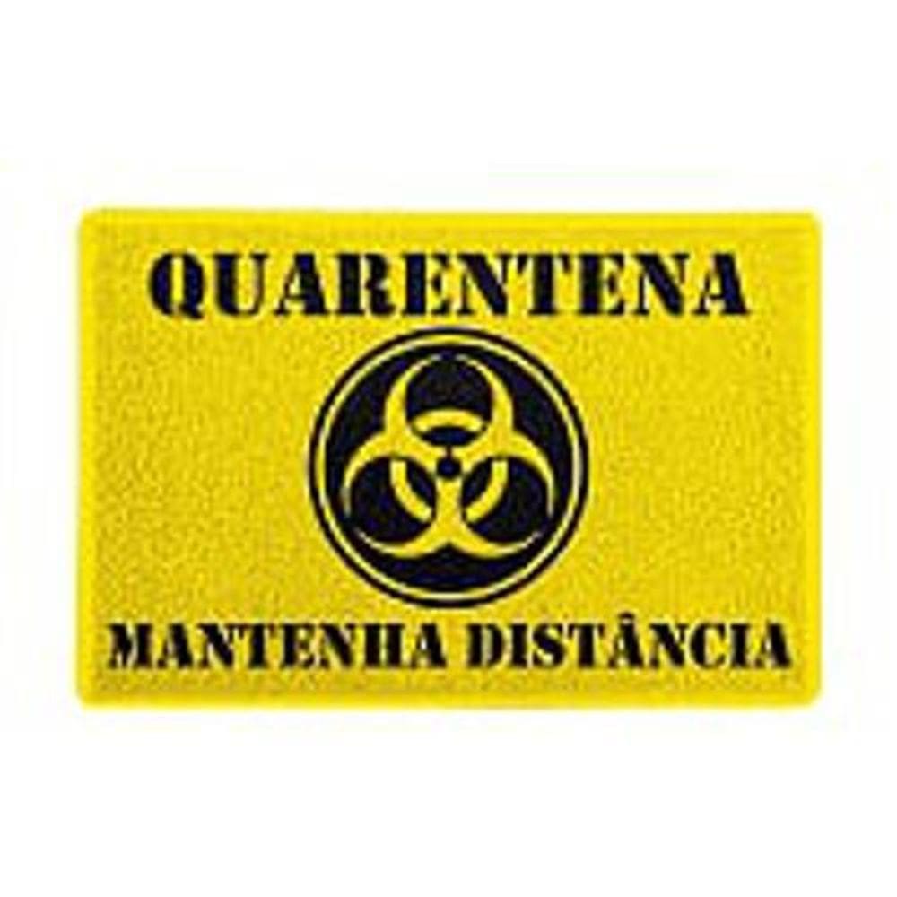 Capacho 60X40Cm Quarentena Mantenha Distância