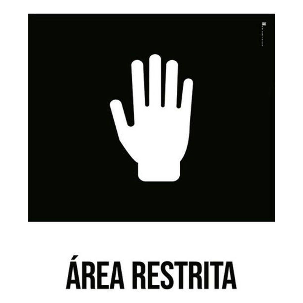 Kit 3 Placas Desenho Área Restrita