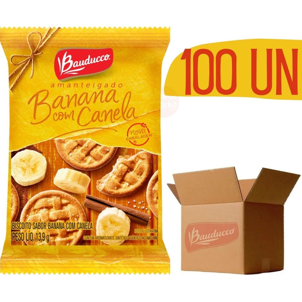 Biscoito Bauducco 11,8G Amanteigado Sabor Banana 100