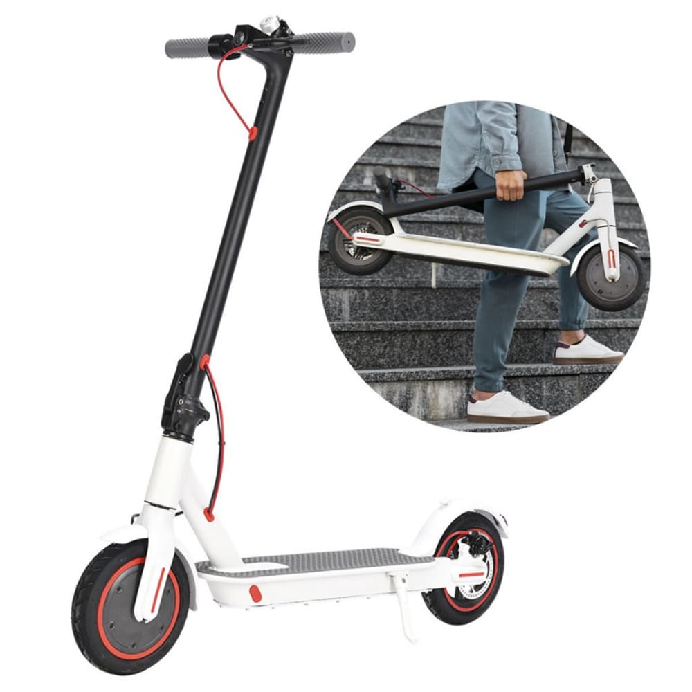 Patinete Scooter Elétrico Dobrável Motor 350w 36v Portátil Bluetooth Branco Brinovar