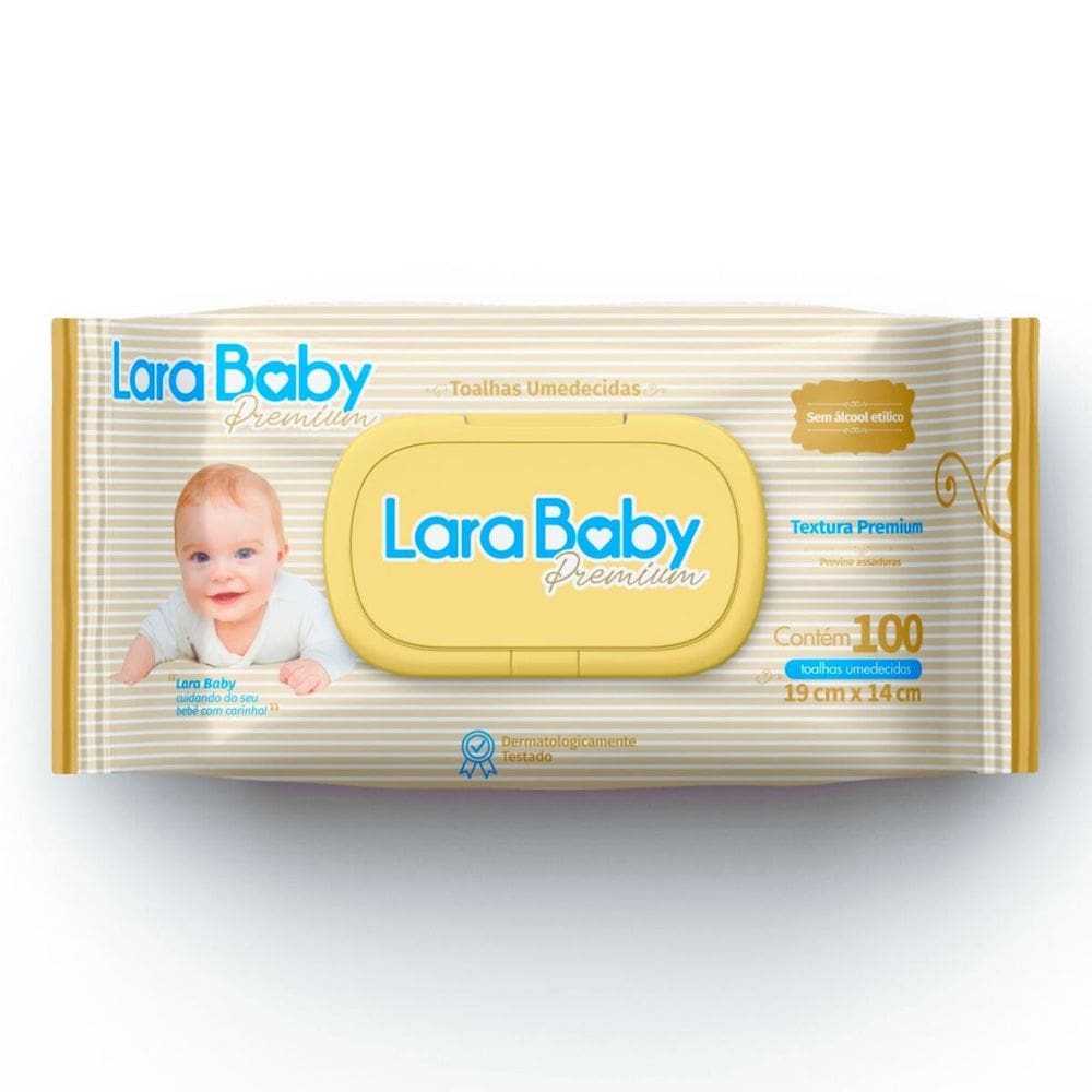 Lenço Umedecido Lara Baby Premium - 100 Unidades