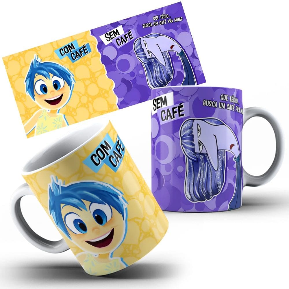 Caneca Cerâmica Divertida Mente Personalizado 325 Ml.