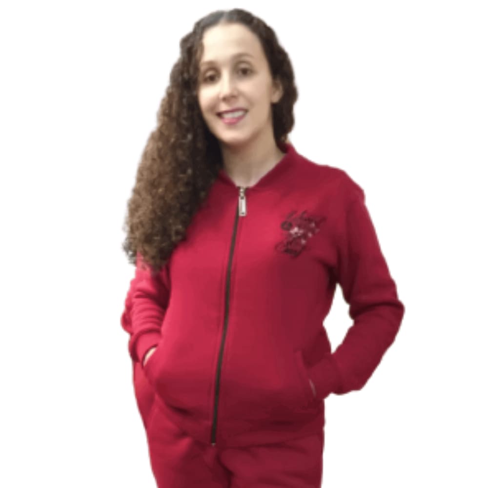 Blusa Moletom Feminina Bomber Flanelada com bolsos sem Capuz Grafite