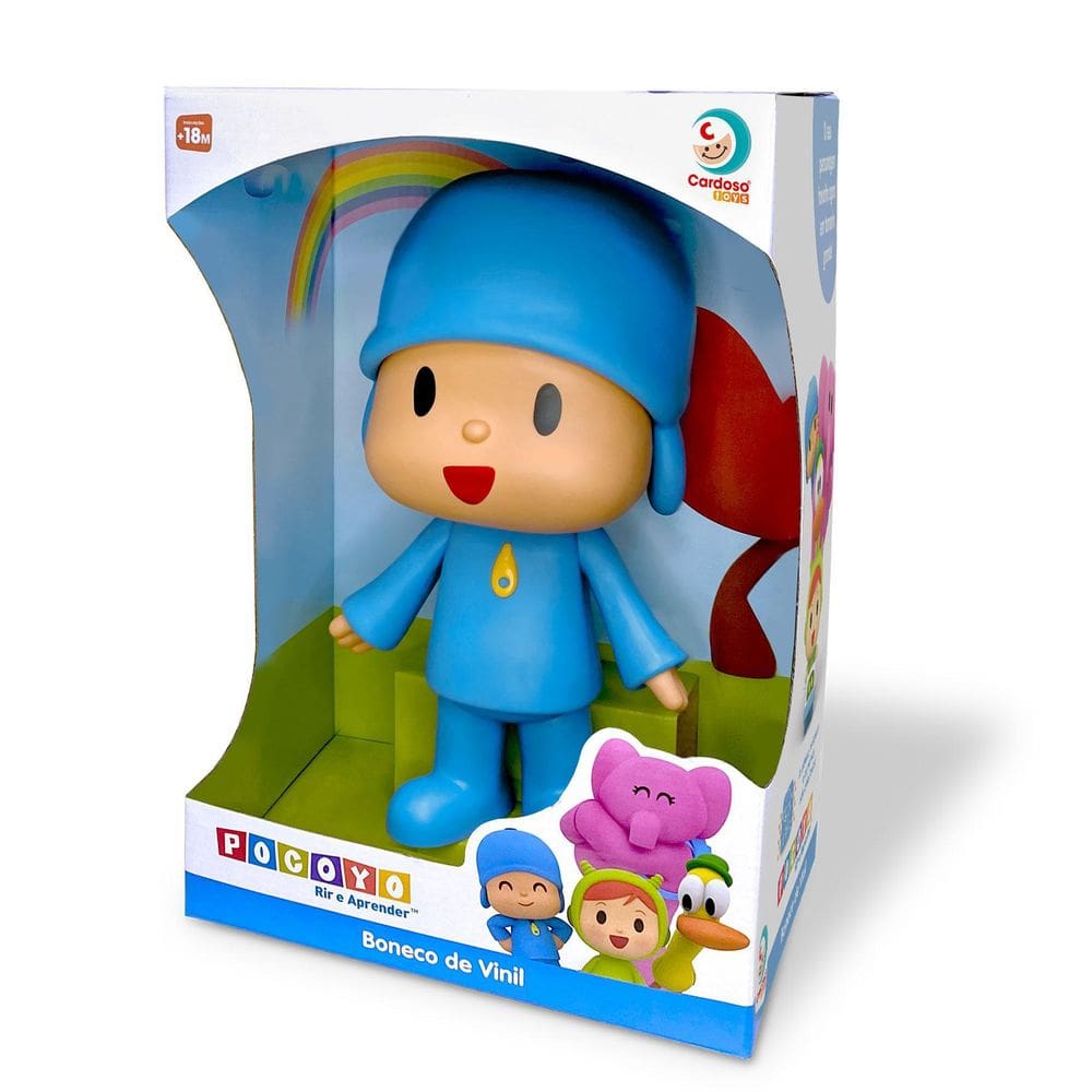 Boneco De Vinil Pocoyo Cardoso Toys 30cm +18M