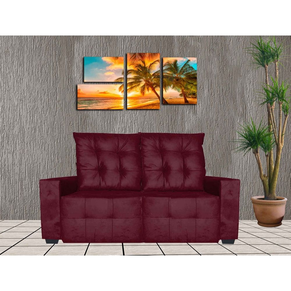 Sofa Retratil e Reclinavel Elano 2 Metros Bordo