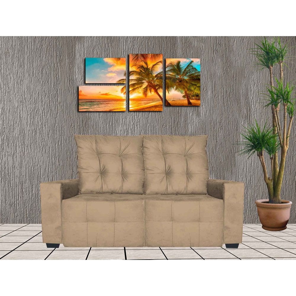 Sofa Retratil e Reclinavel Elano Capuccino