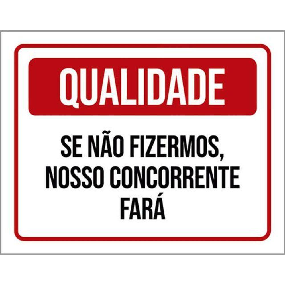 Kit 5 Placa Qualidase Fizermos Nosso Concorrente36X46