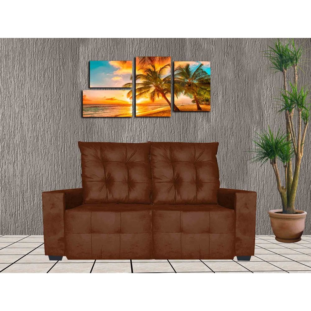 Sofa Retratil e Reclinavel Elano 2 Metros TerraCota