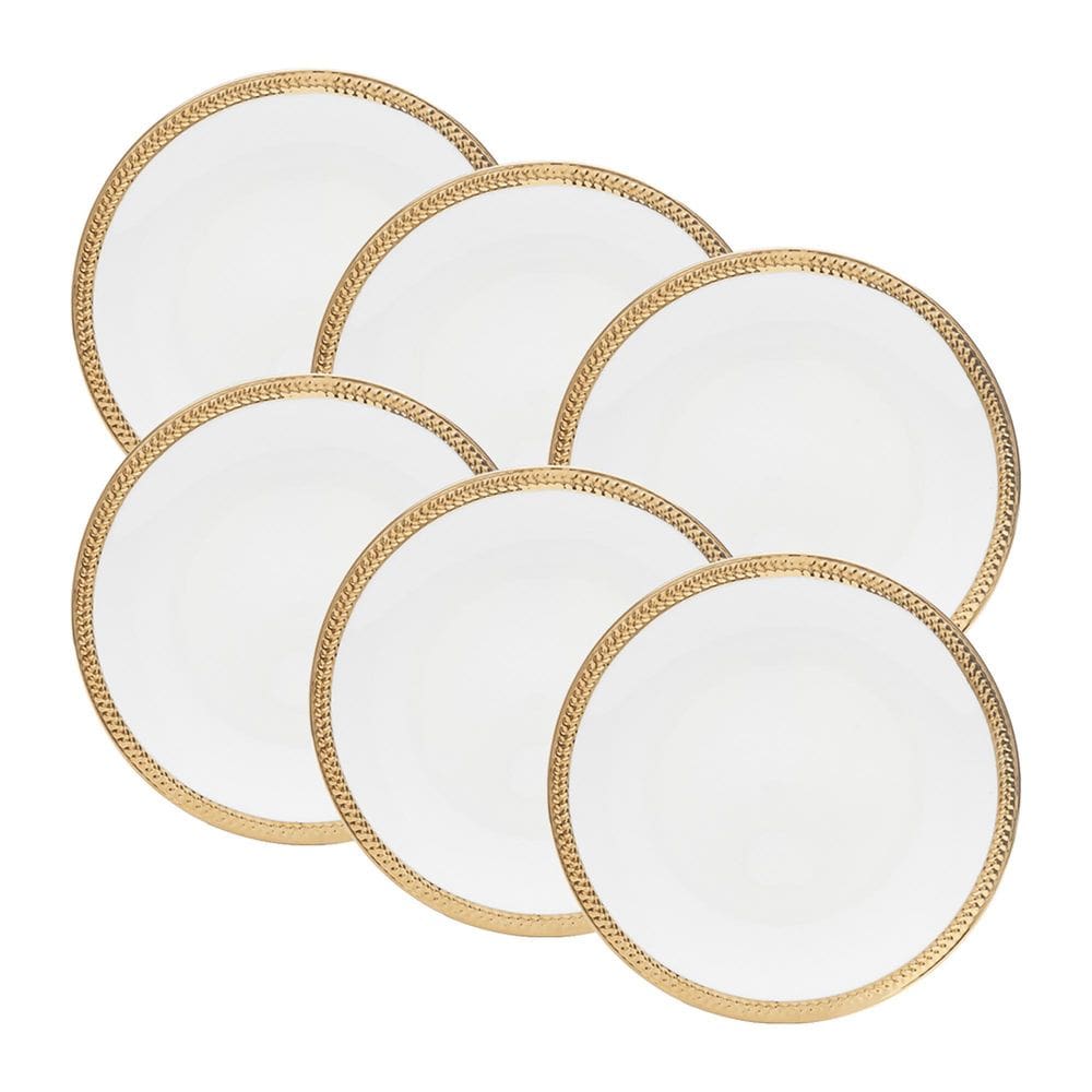 Jogo 6 Pratos De Porcelana Para Sobremesa Paddy 19Cm Wolff