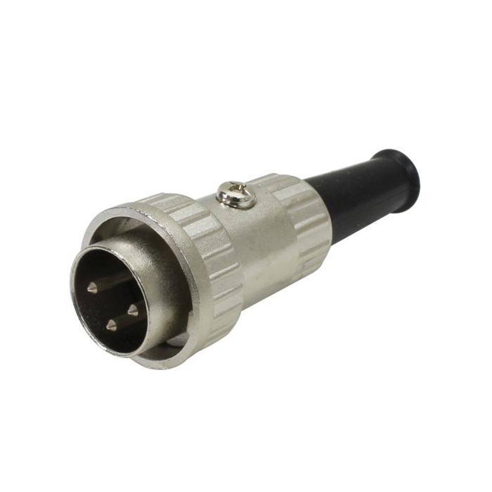 Conector Metálico Macho Painel 3 Vias Modelo Crf Metaltex