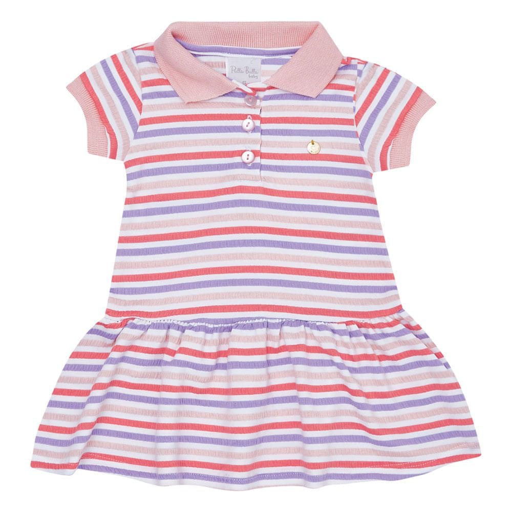 Vestido -  Listrado Coral  - 48613-273