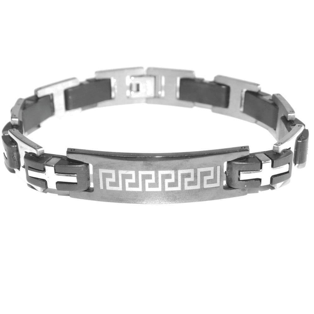 Pulseira Masculina Aço Inox Preta