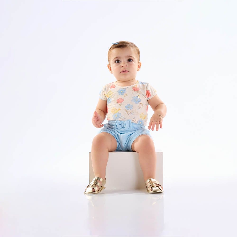 Conjunto Bebê Menina - Digital Off White - 50516-1263