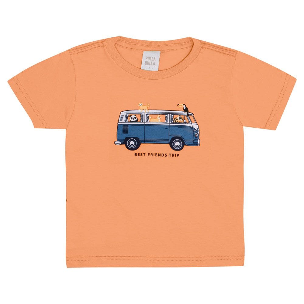 Camiseta Primeiros Passos Menino - Laranja - 50657-12