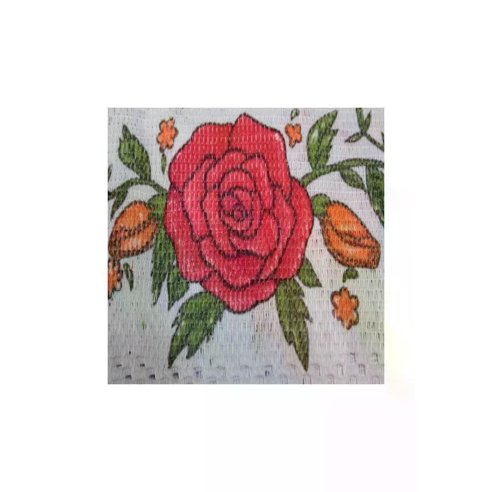 Cortina para Cozinha Interlar 300x100 cm Renda Cascata Floral